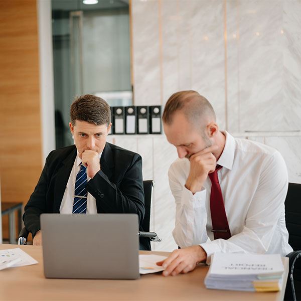 two men and a laptop